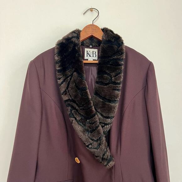 Stella Louise for KB Burgundy 2 Piece Skirt and Blazer Jacket Suit Set Women 16 - Picture 4 of 15